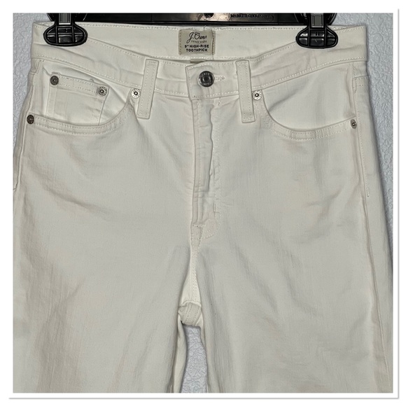 J Crew 9” High-Rise Toothpick Cotton Blend Zipper Fly Jeans Sz 27 - Picture 3 of 9